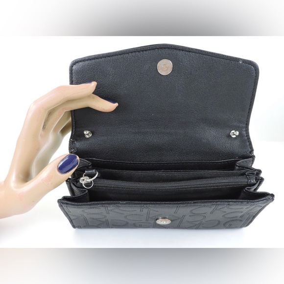 Calvin Klein Monogram Embossed Long Wallet - Picture 2 of 3